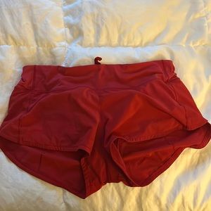 Lululemon dark red shorts